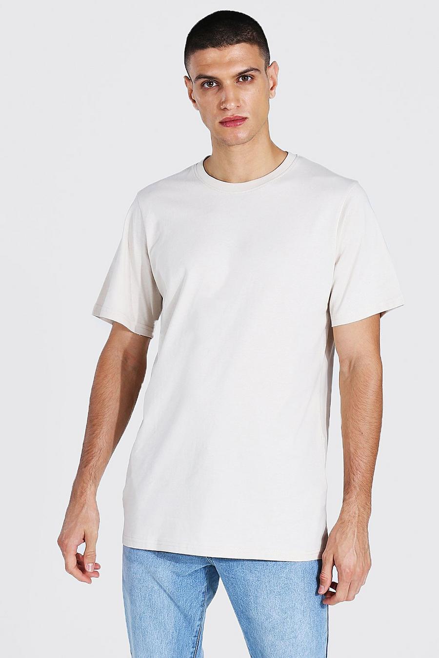 Pumice stone Lång t-shirt med rund hals image number 1