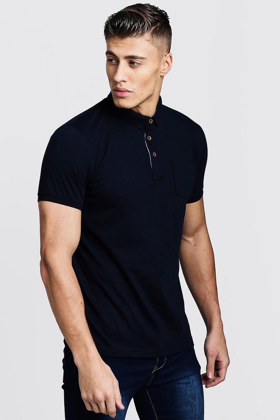 Short Sleeve Rib Detail Polo image number 1