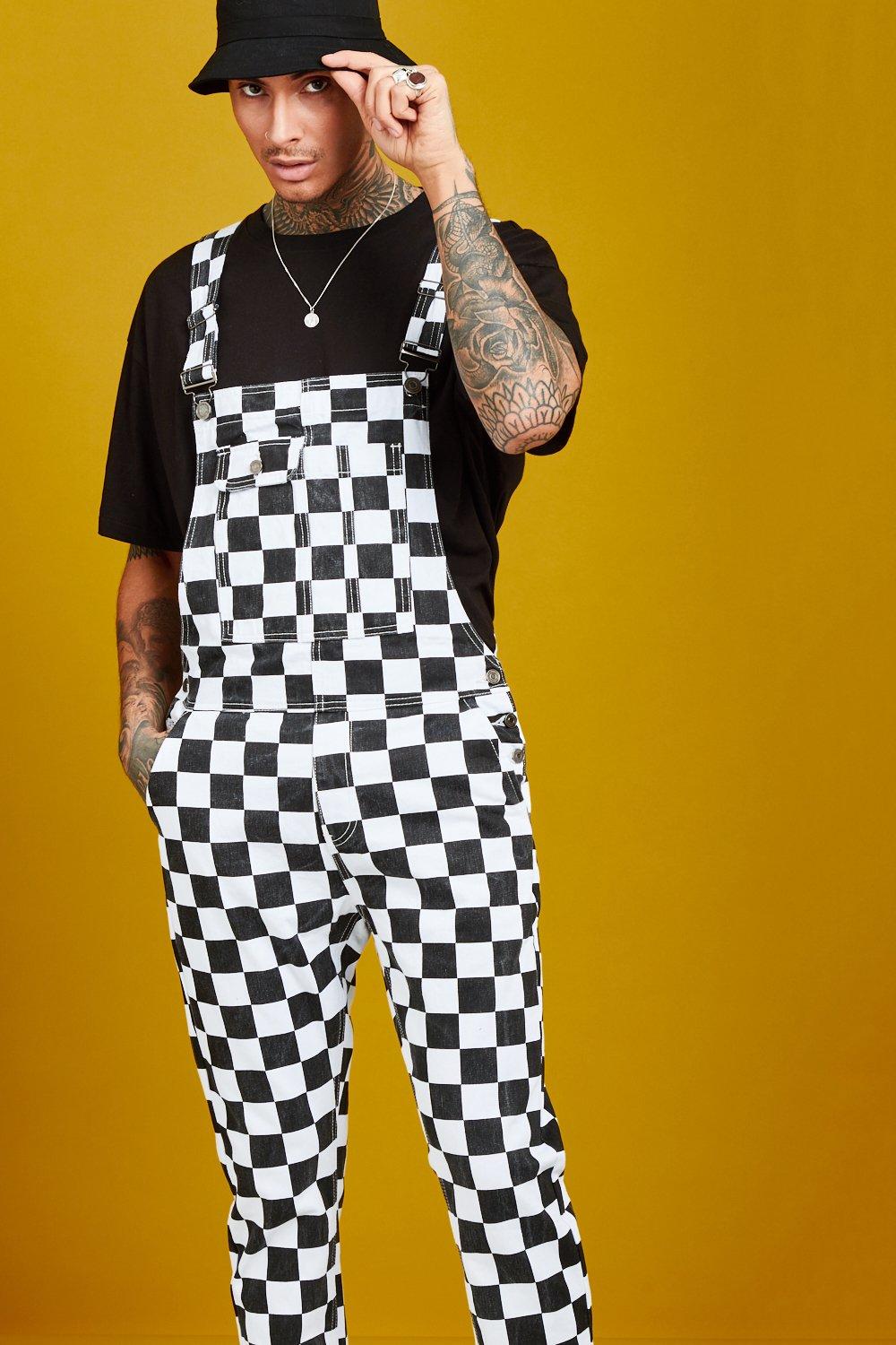 mens dungarees boohoo