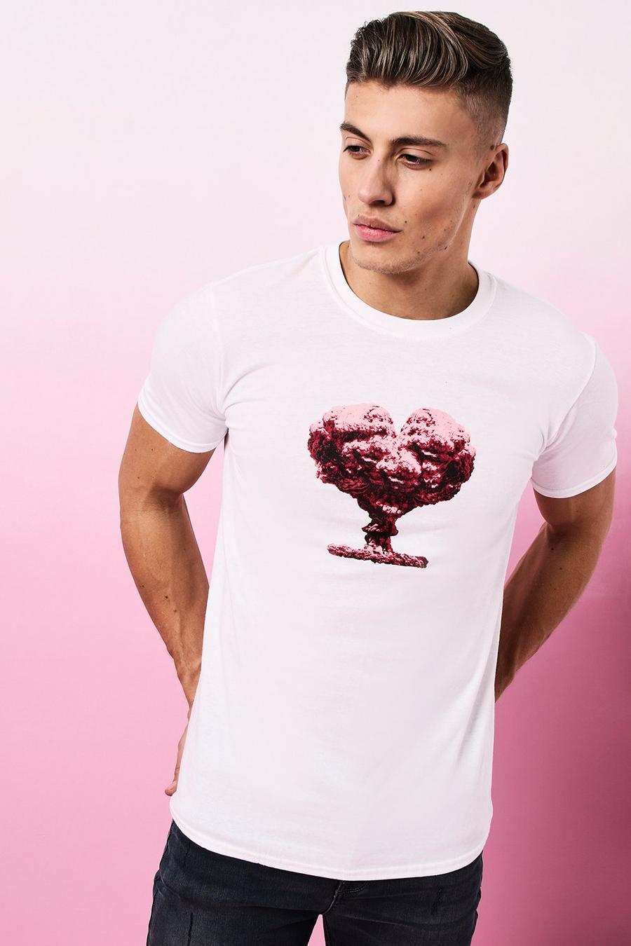 T-shirt San Valentino con stampa Mushroom Cloud image number 1