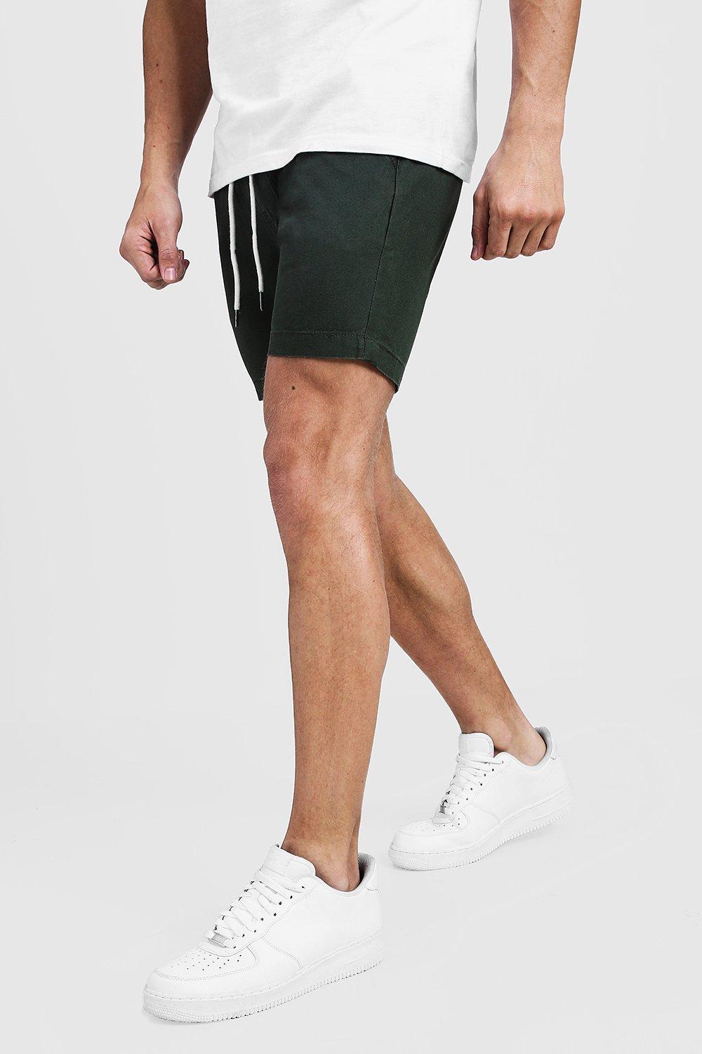 athletic fit khaki shorts