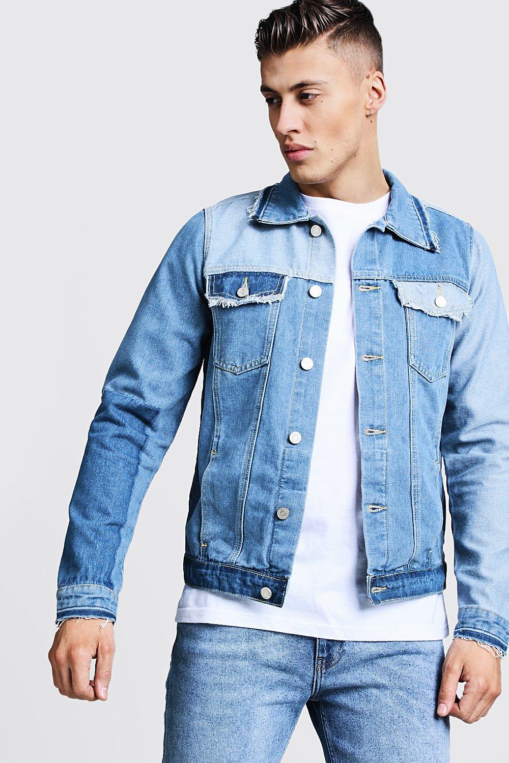 denim patchwork jacket