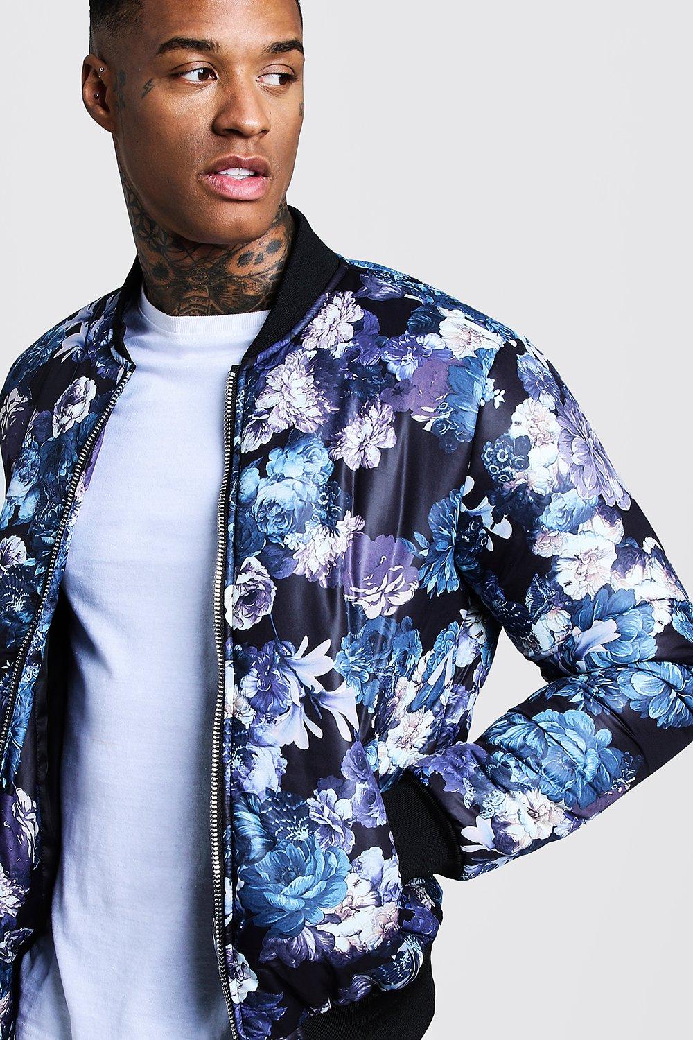 Floral bomber 2025 jacket for men