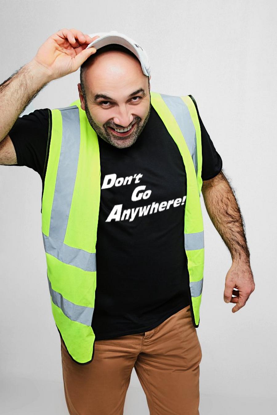Ferdi T-Shirt mit „DON'T GO ANYWHERE“-Slogan, Schwarz image number 1
