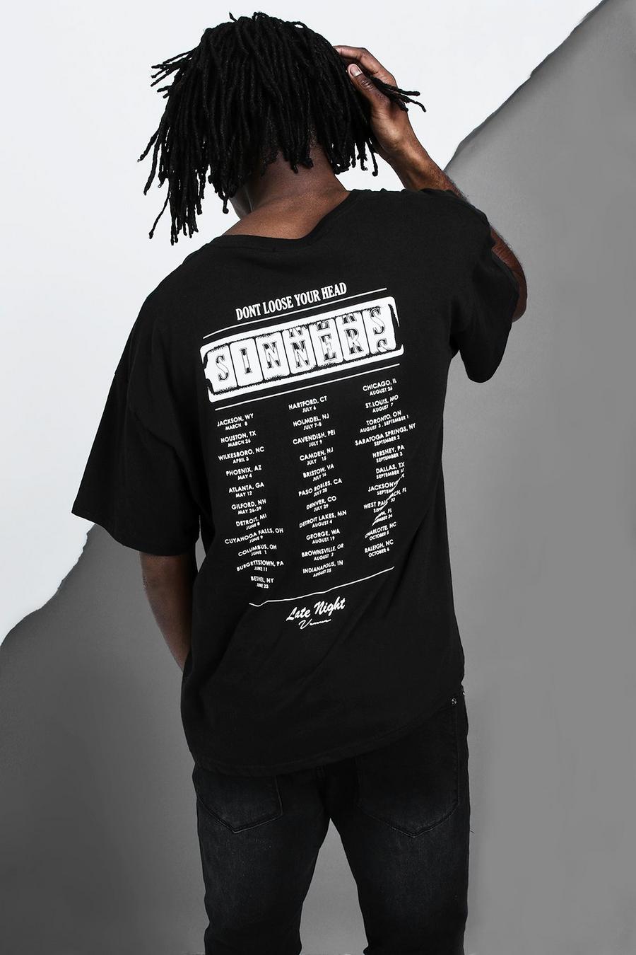 Oversized-T-Shirt mit „Casino Sinners“-Design image number 1