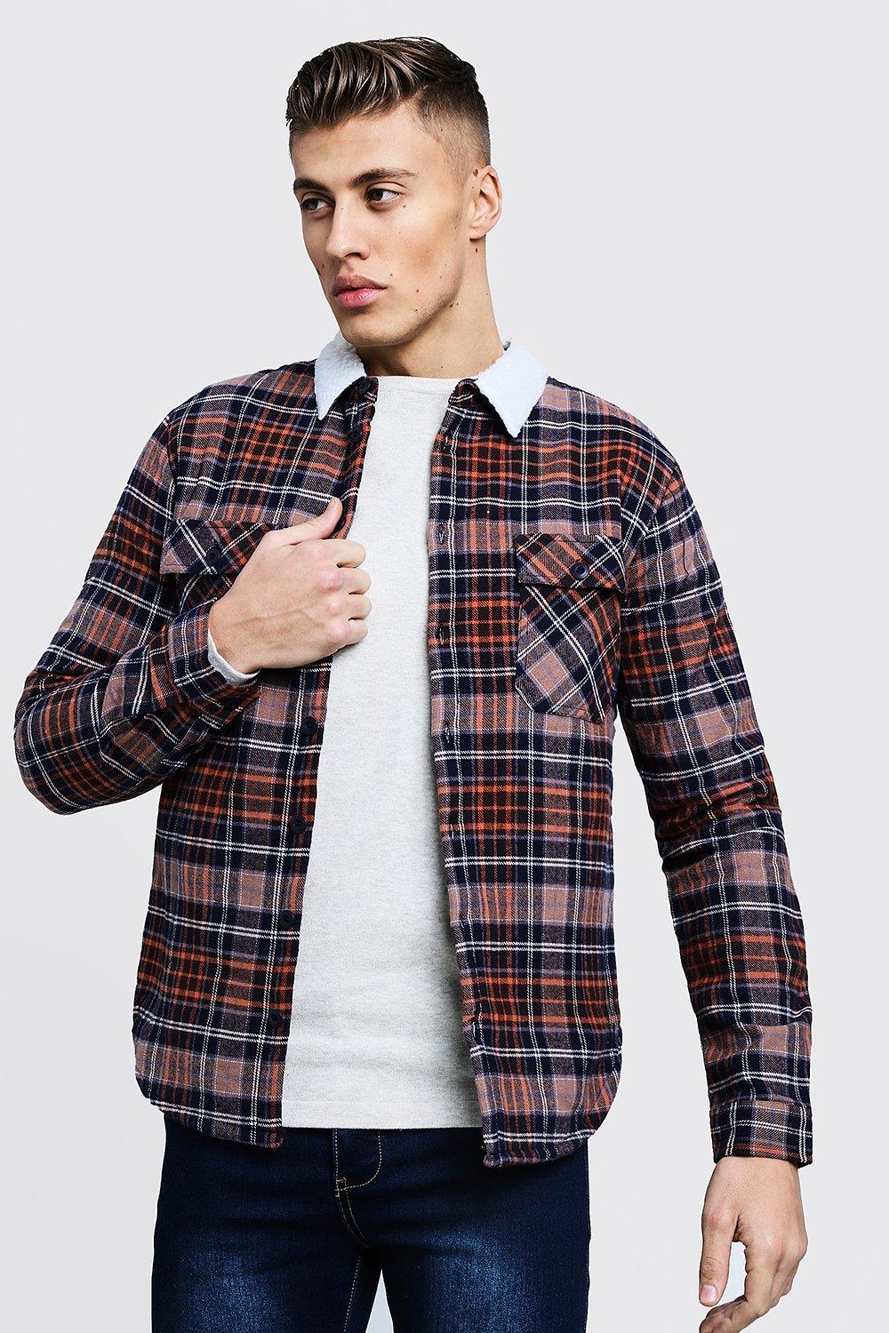 flannel and hoodie outfit men