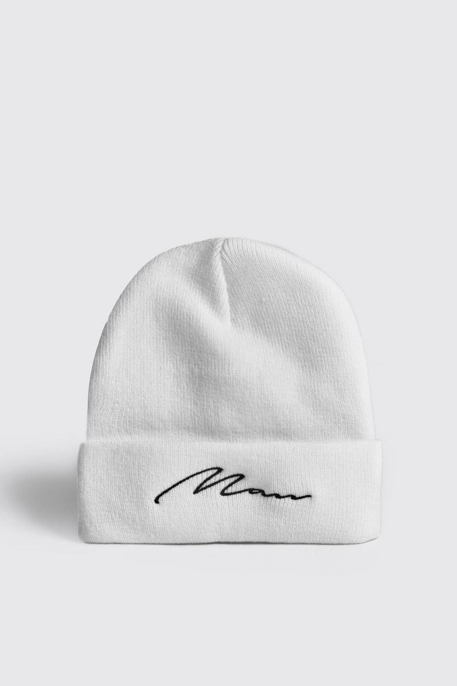 MAN Script Embroidered Beanie image number 1