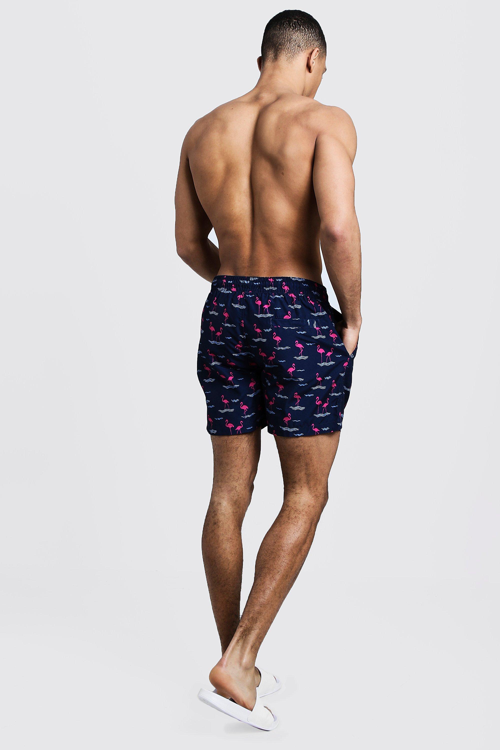 Flamingo hot sale print shorts