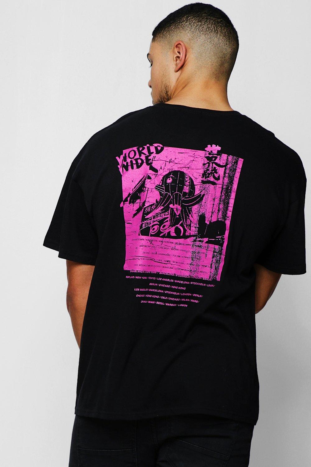 Pink and hotsell black t shirt