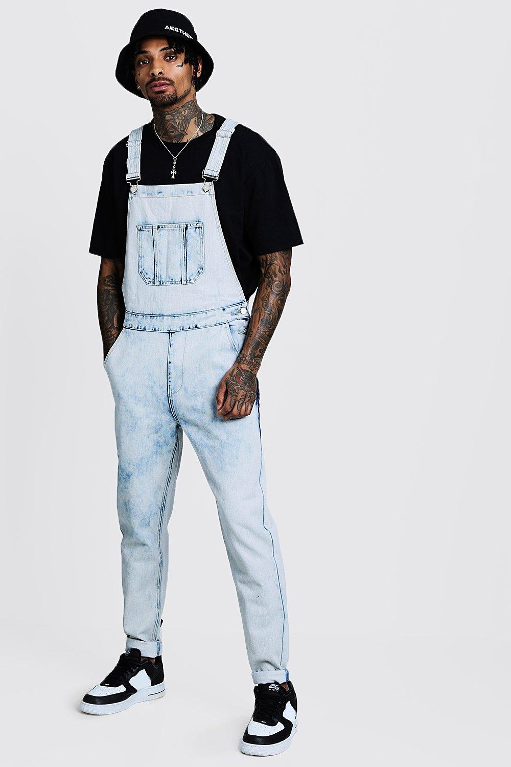 mens dungarees boohoo