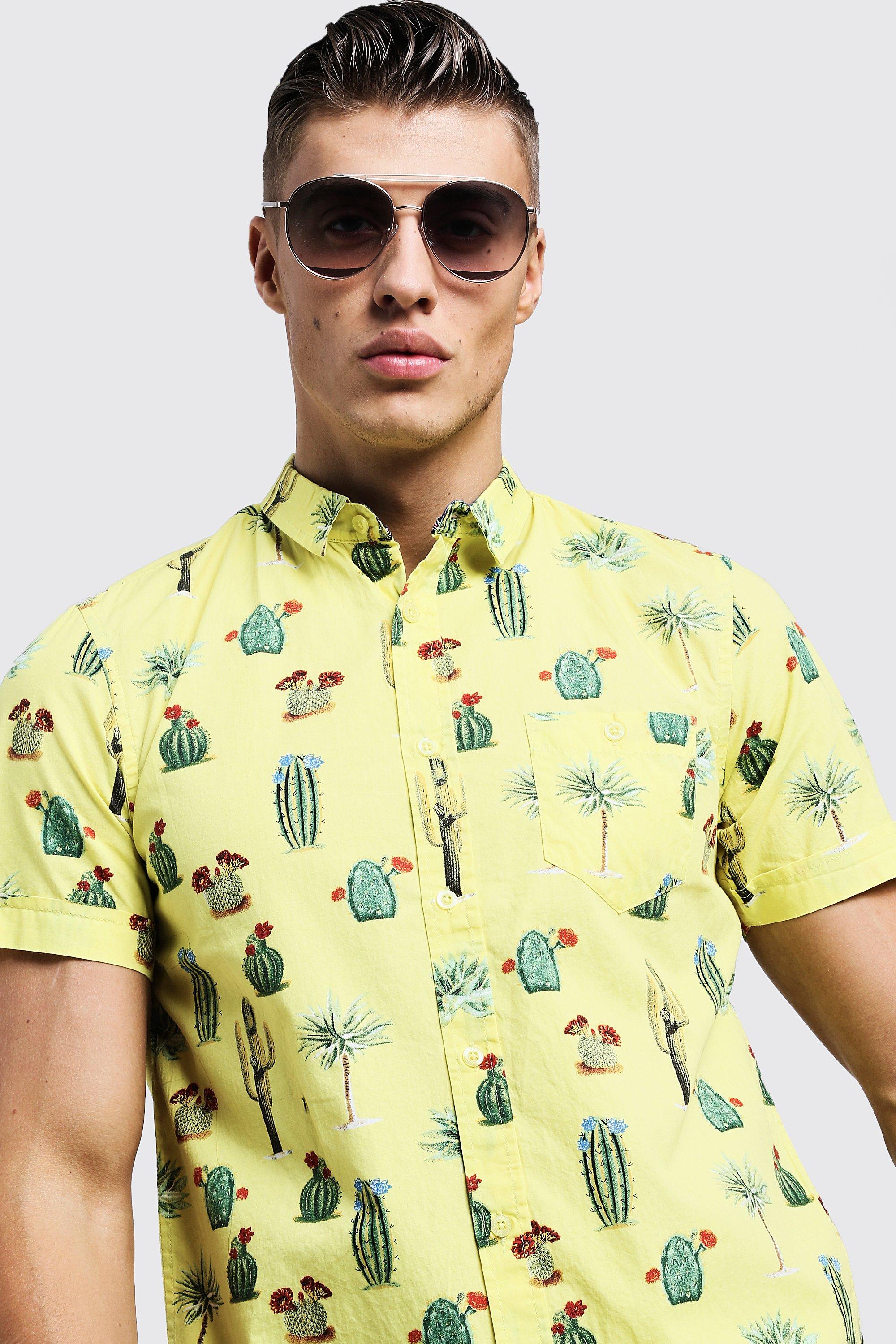 Cactus short sleeve hot sale button up