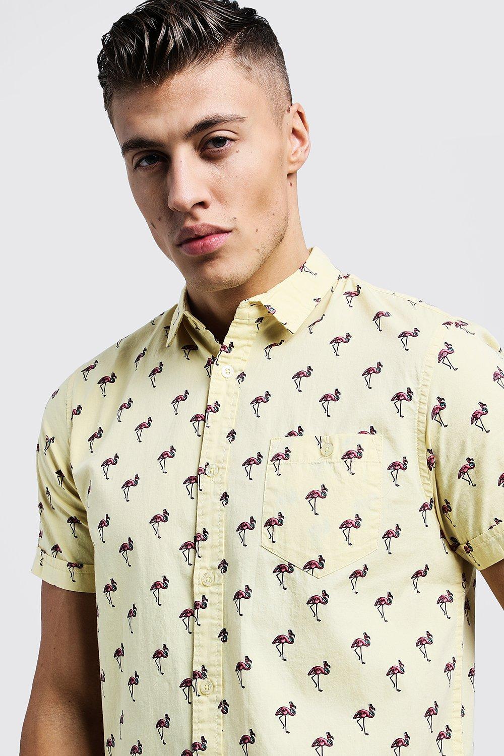 Chemise homme best sale flamant rose