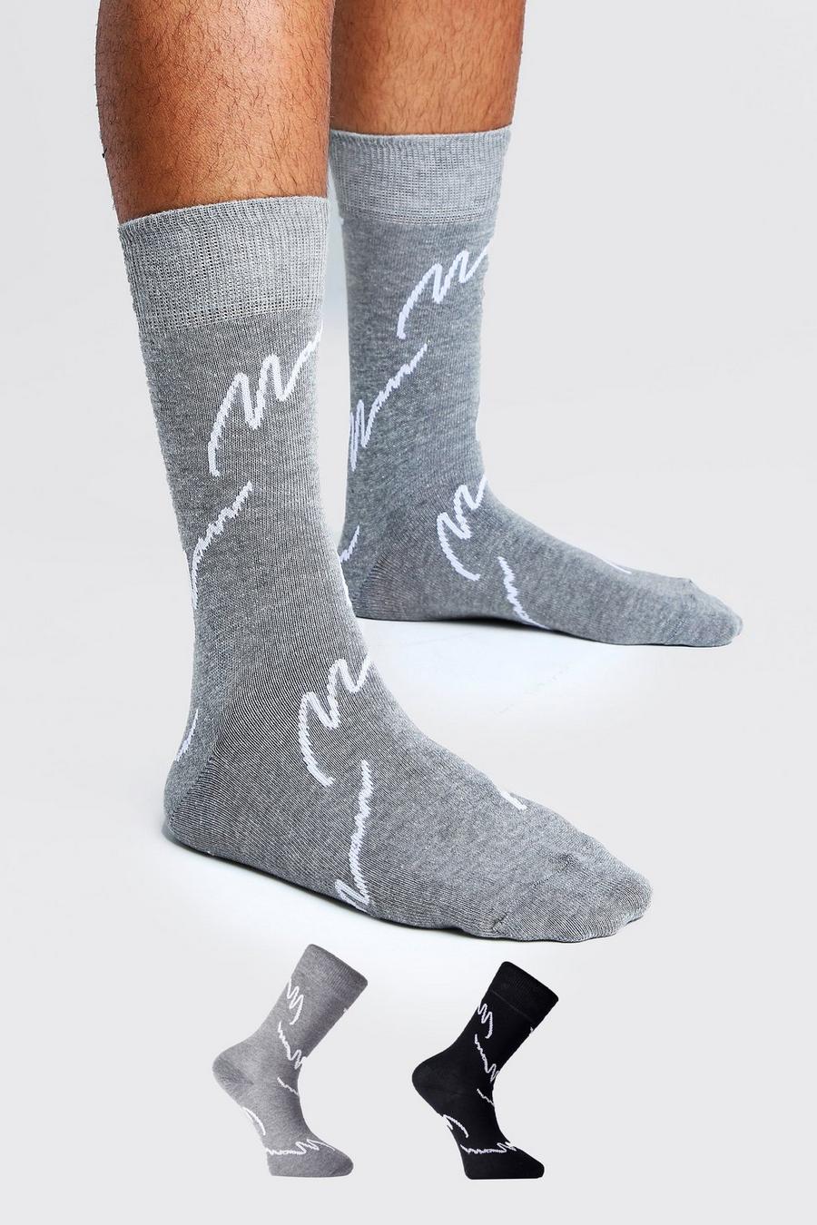 2er-Pack Socken mit MAN-Schriftzug image number 1
