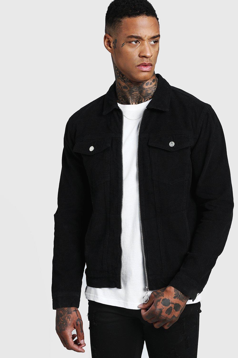 black corduroy coat