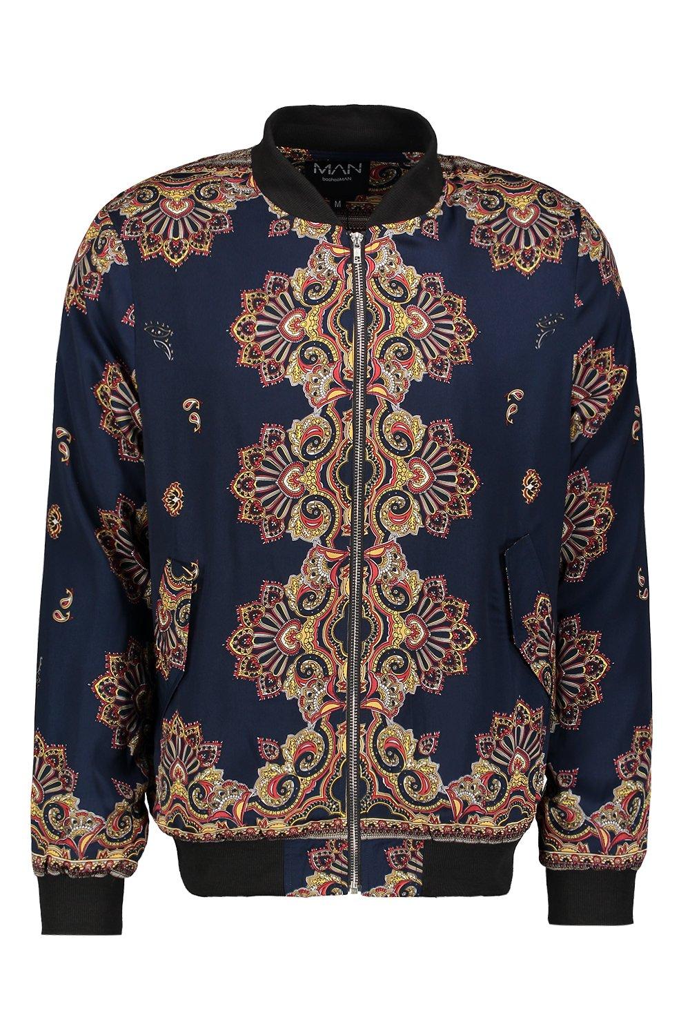 Paisley bomber sale jacket mens