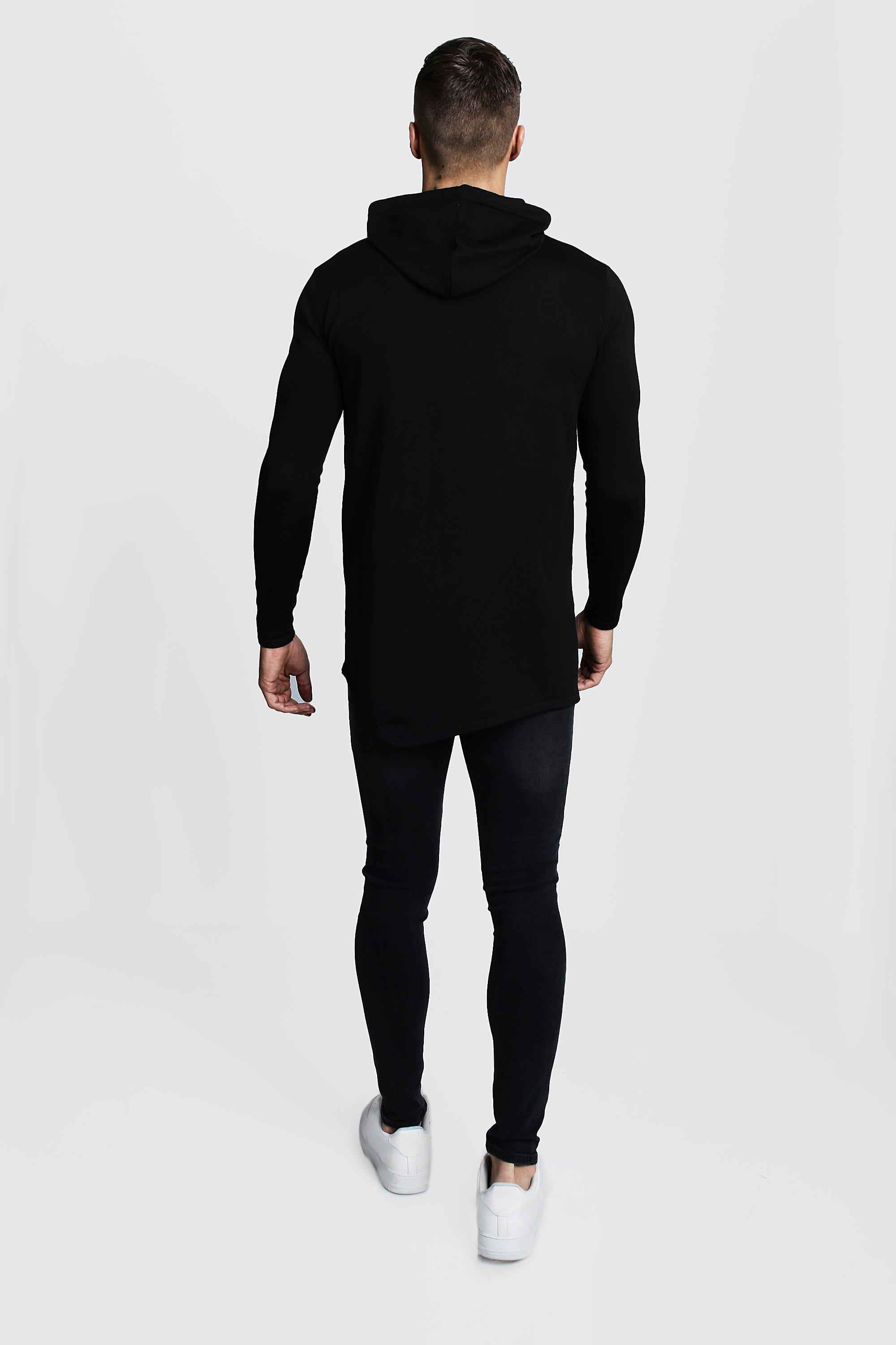 Knitted Longline Hoodie boohoo UK