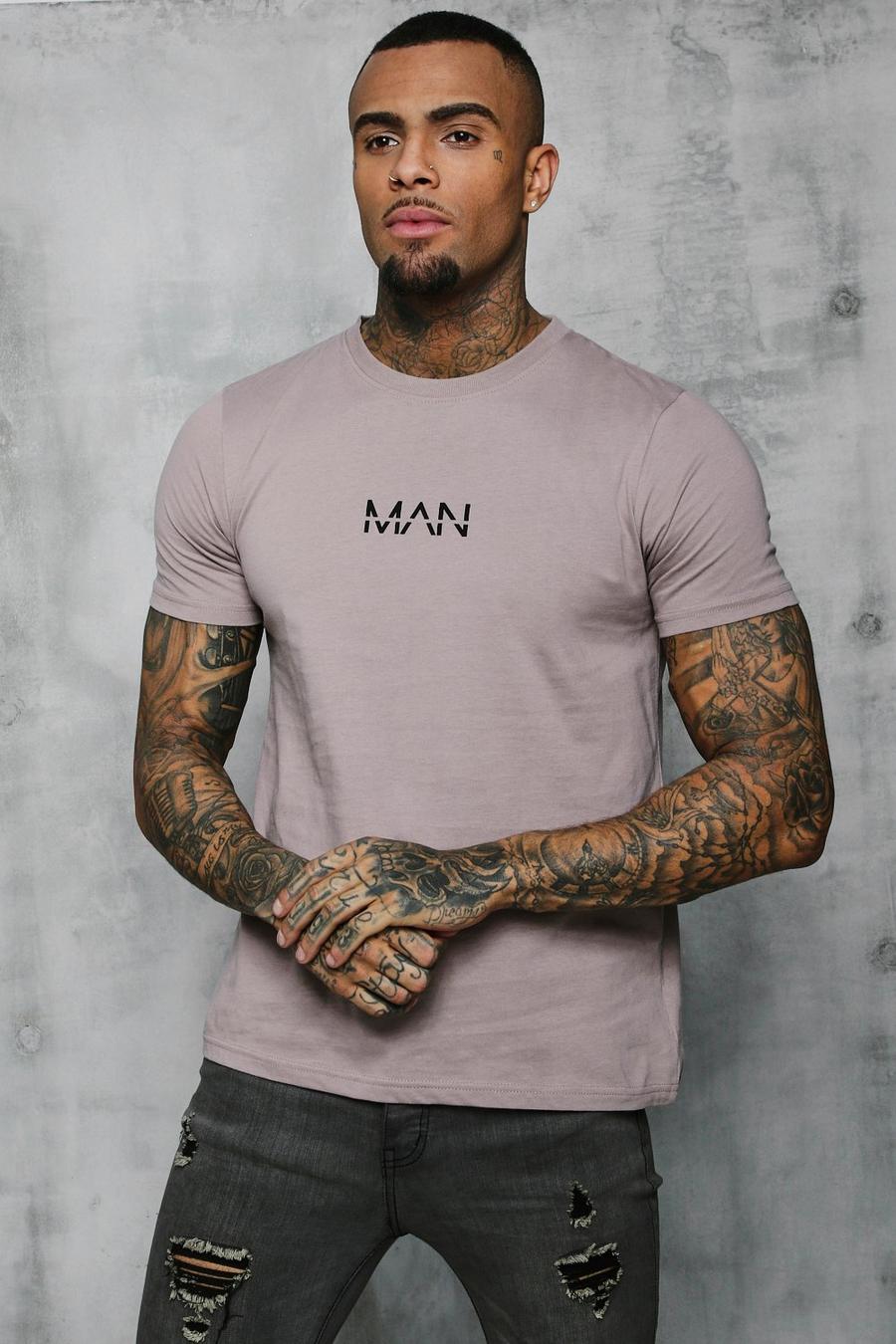 Camiseta con logotipo "MAN" original estampado, Corteza image number 1
