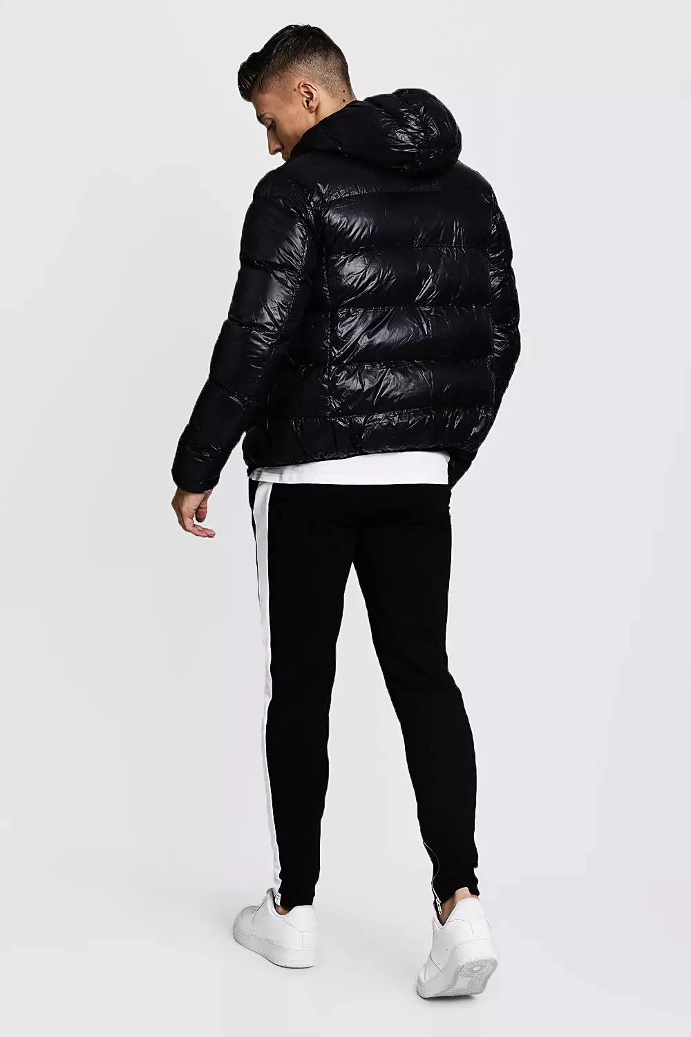 Hooded reflective cheap puffer jacket