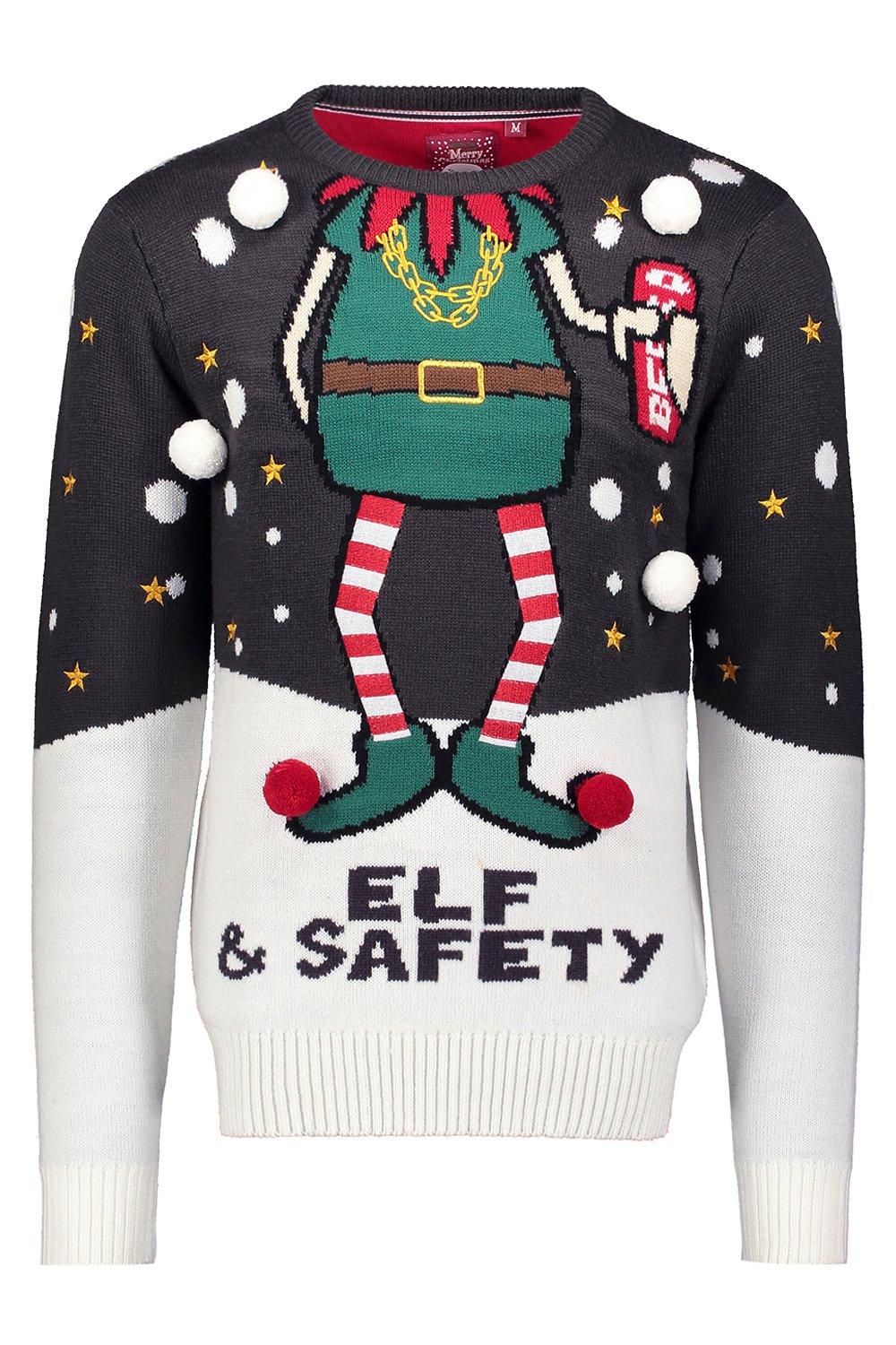 elf and safety christmas jumper