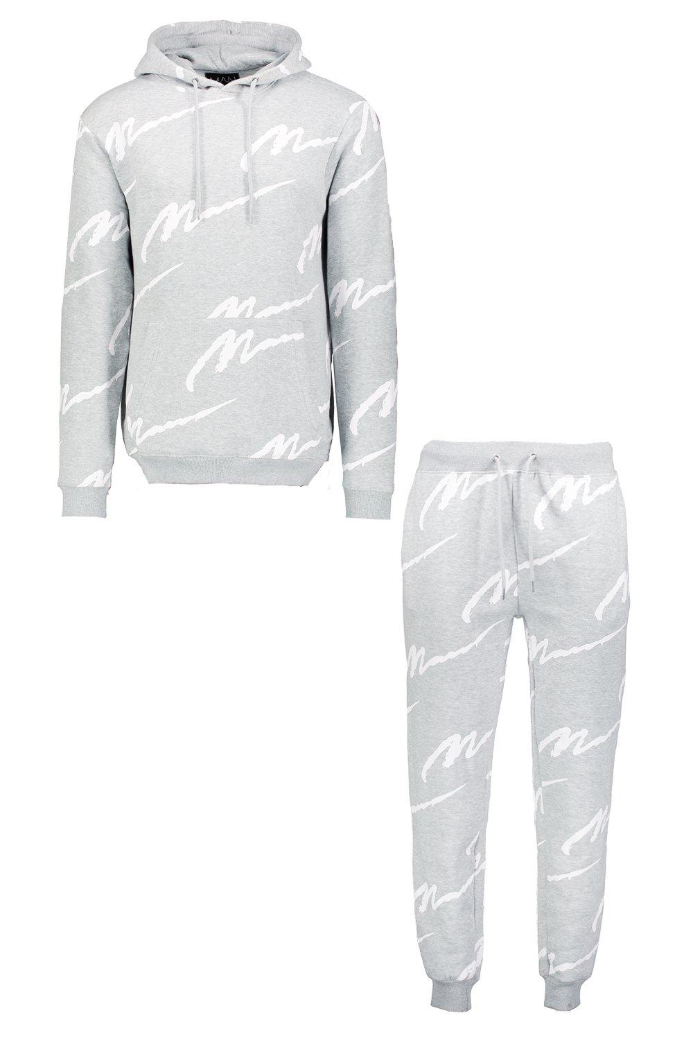 boohoo mens grey tracksuit