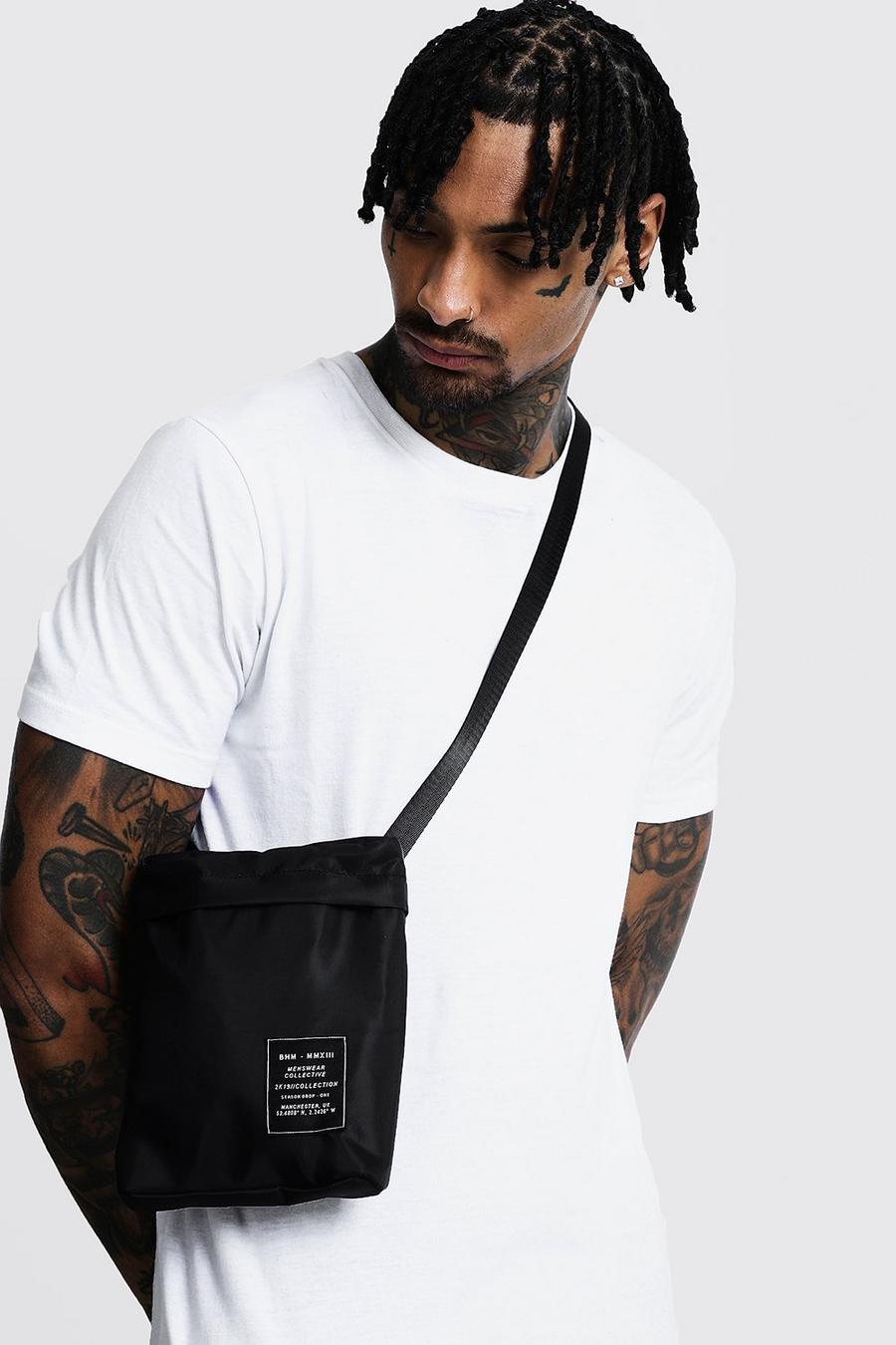 Nylon Cross Body Bag with MAN Patch image number 1