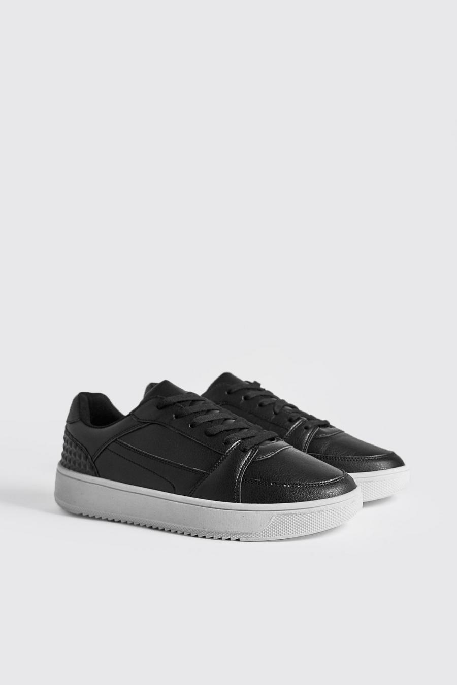 Embossed Sporty Faux Leather Sneaker image number 1