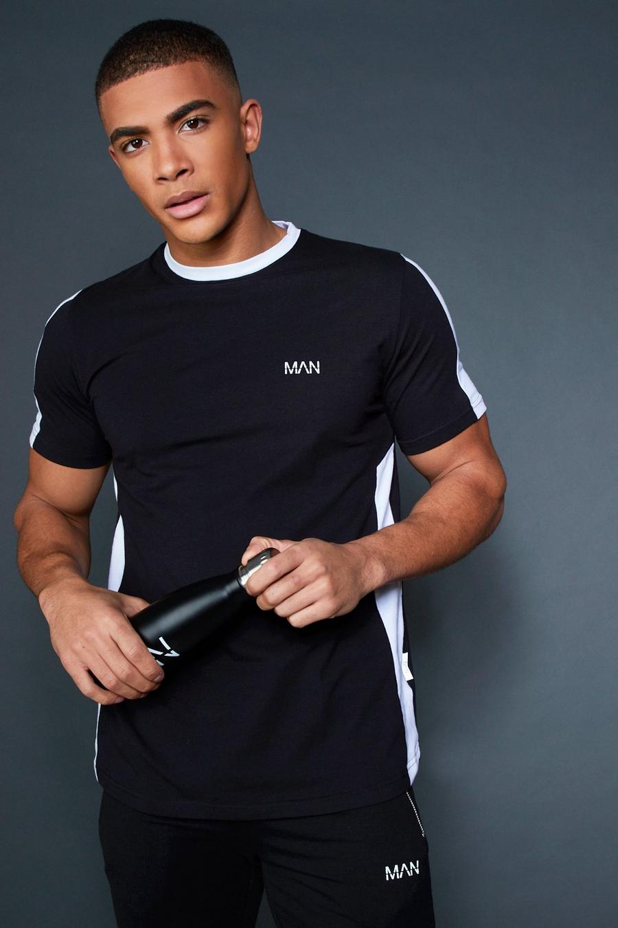 Longline T-Shirt With Contrast Side Panel image number 1