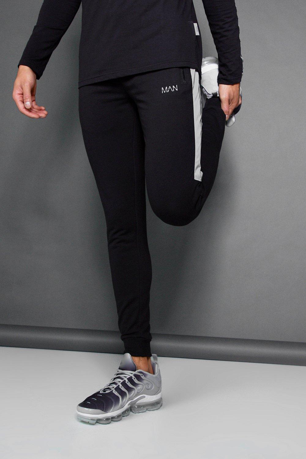 boohoo man black joggers