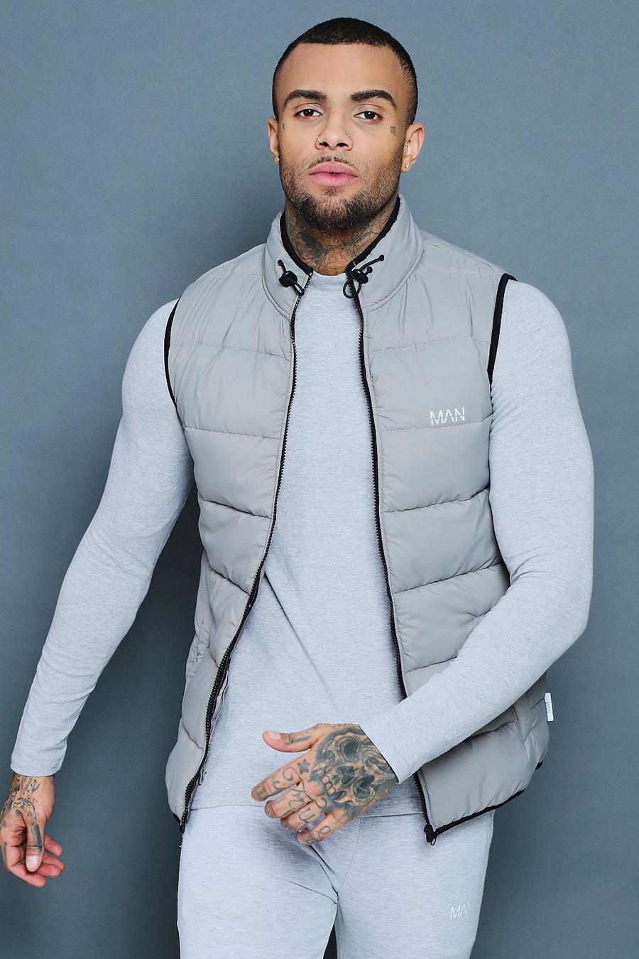 Grey Active Padded Shell Gilet image number 1