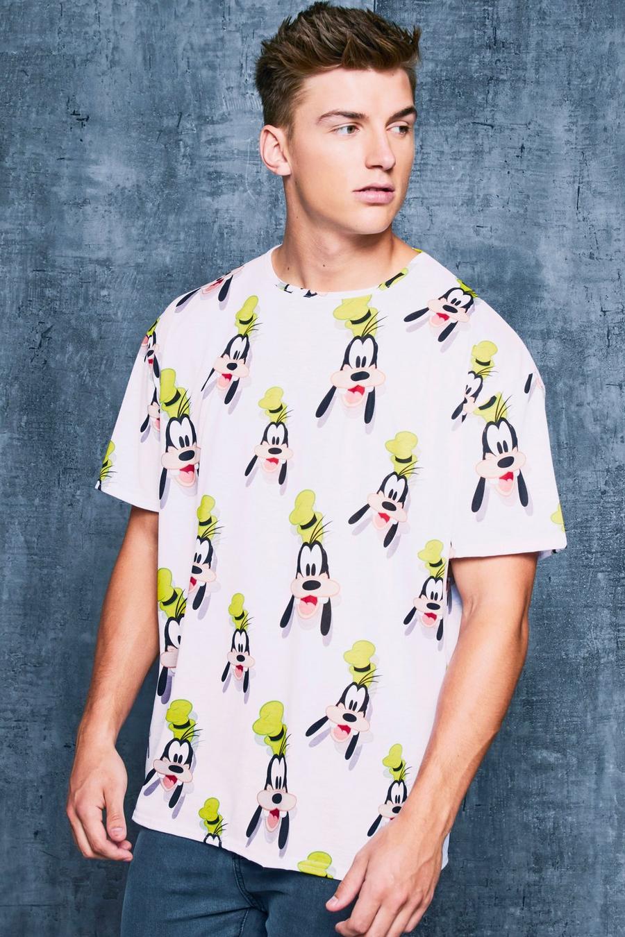 T-shirt oversize imprimé Disney Goofy, Blanc image number 1