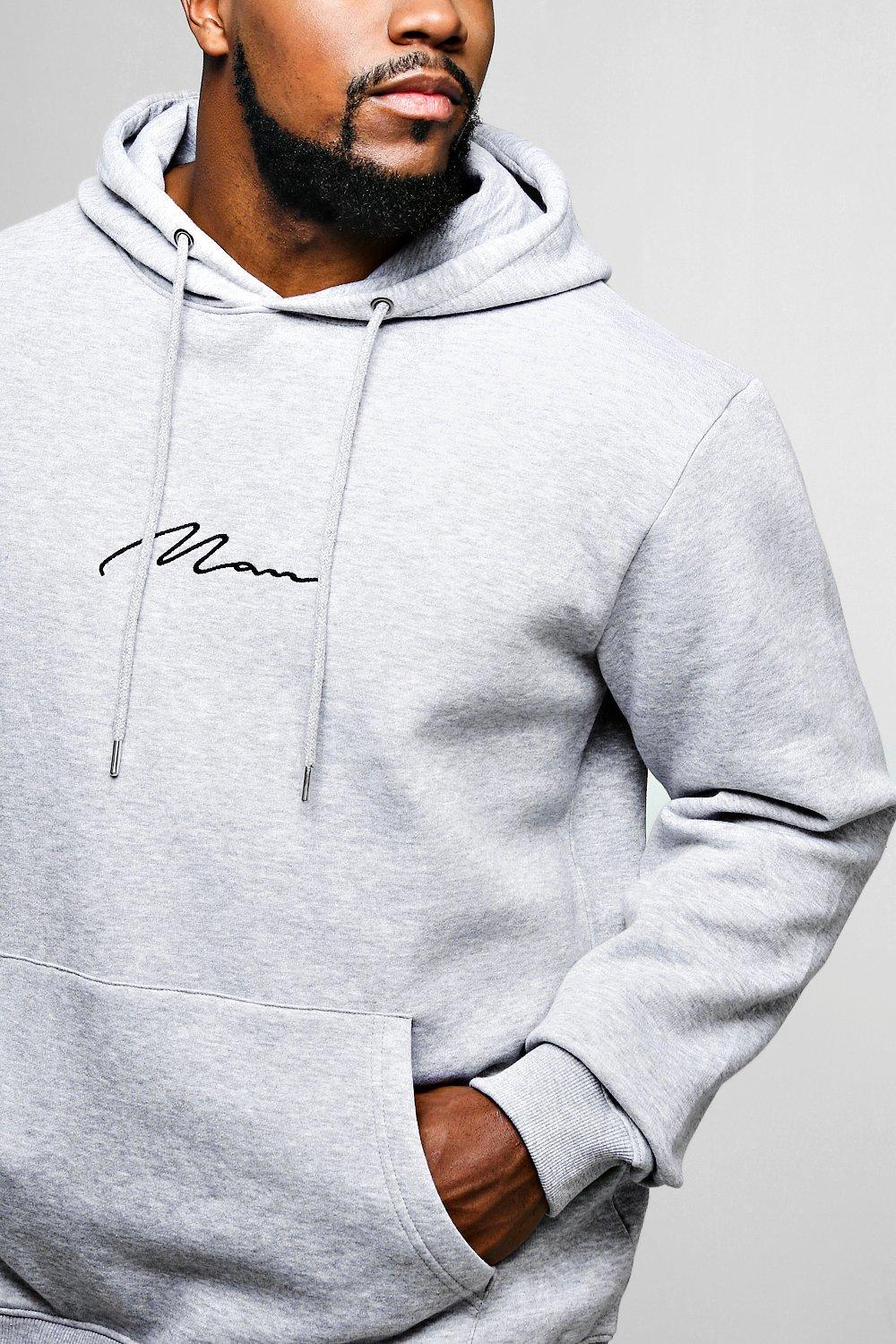 Plus Size MAN Script Hoodie