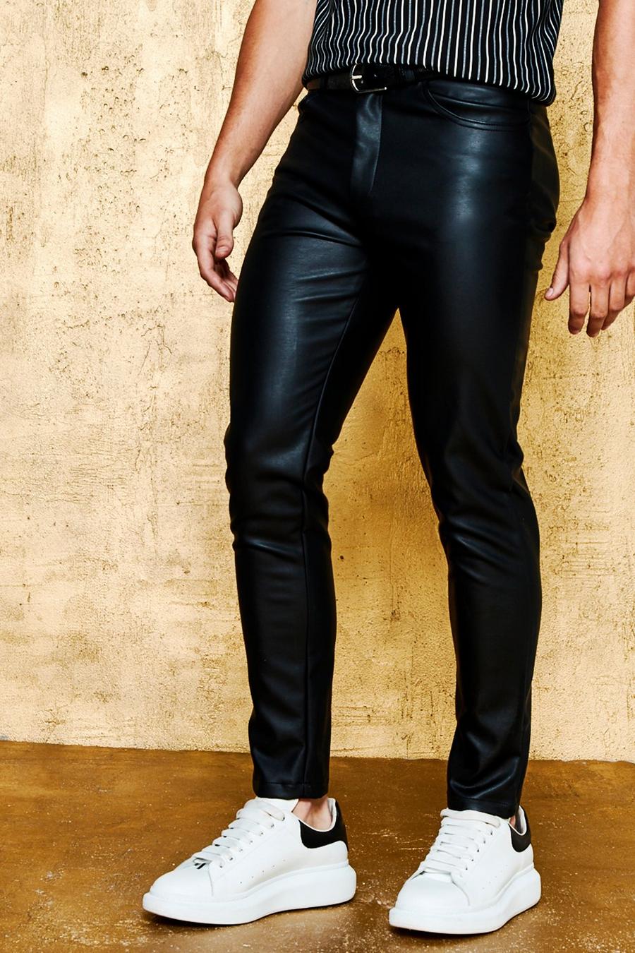 Pantalon skinny en simili, Noir image number 1