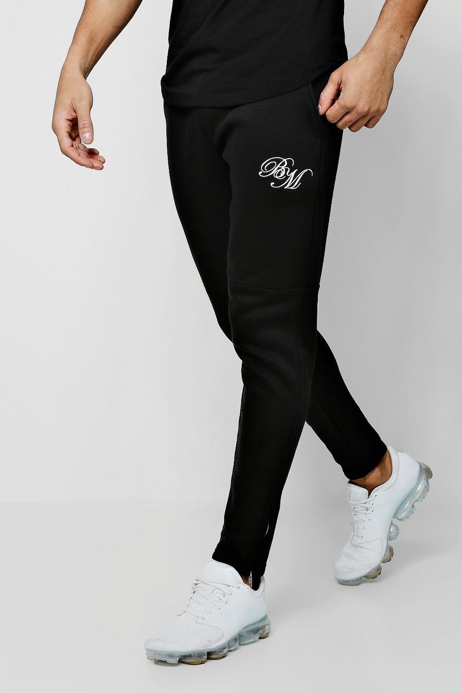 Jersey Skinny Bm Track Pants With Zip Detail image number 1