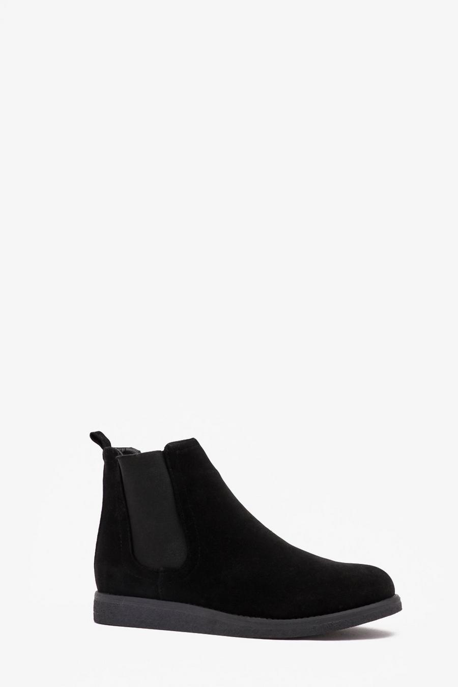 Faux Suede Wedge Sole Chelsea Boot image number 1