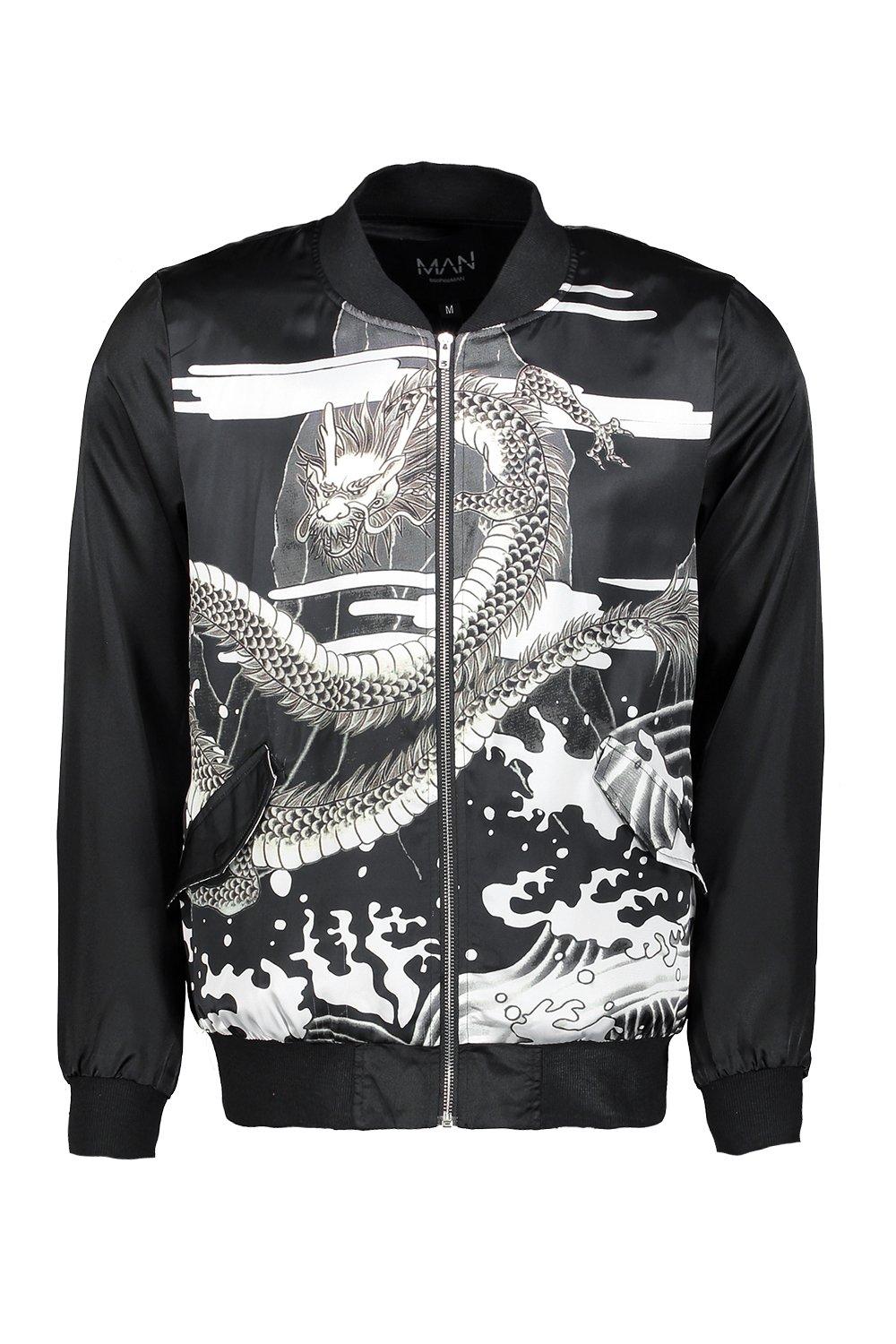 Dragon print bomber jacket sale