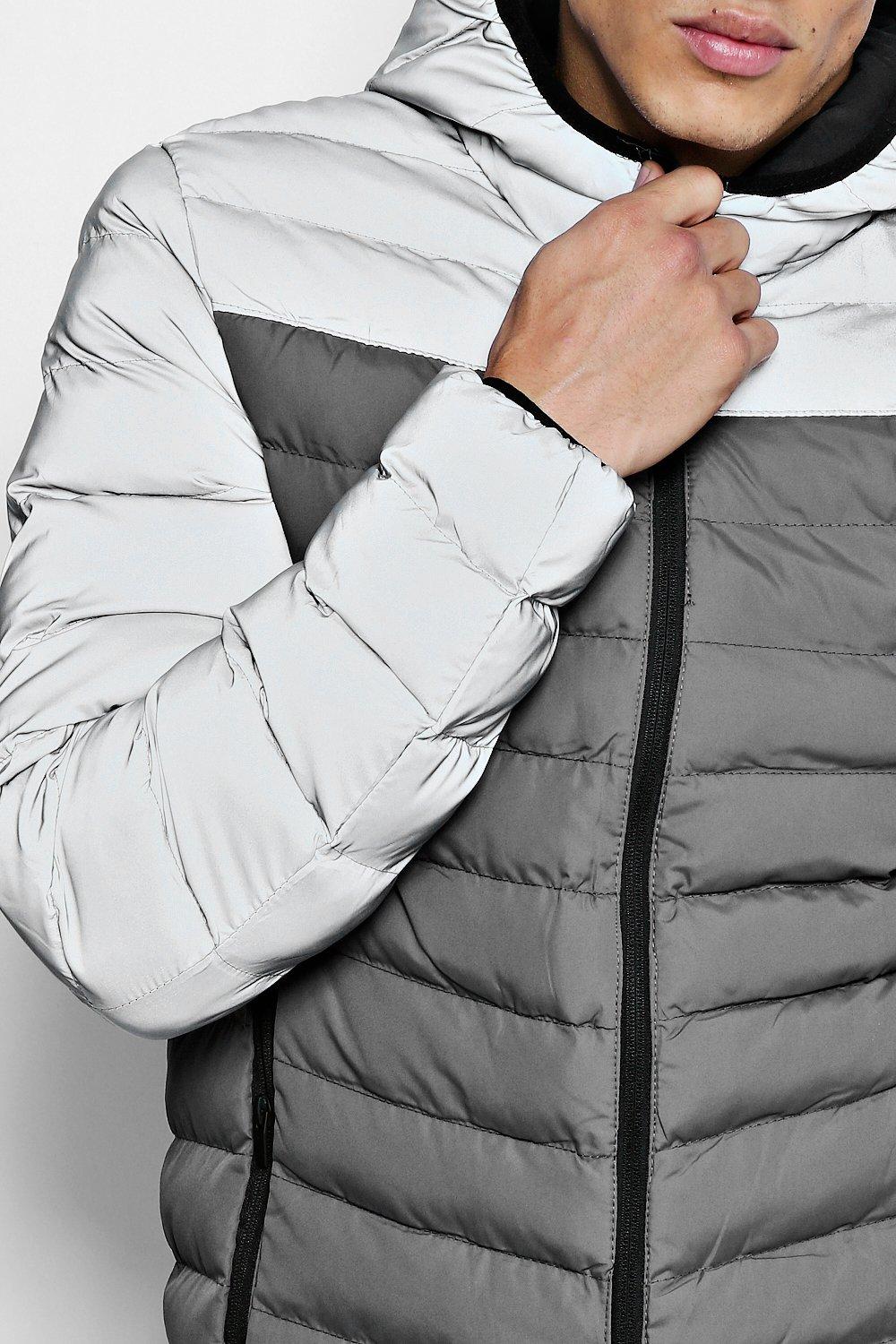 Brave soul sale reflective puffer jacket