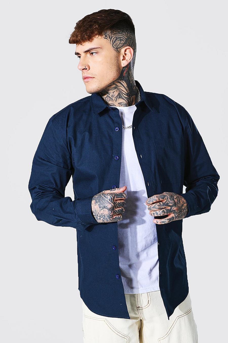 Navy Ripstop Cotton Utility Shirt Jacket image number 1