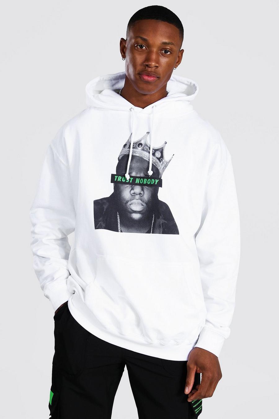 White Biggie "Trust Nobody" Oversize hoodie image number 1