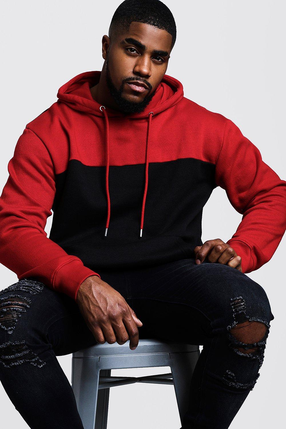 Red hoodie online boohoo