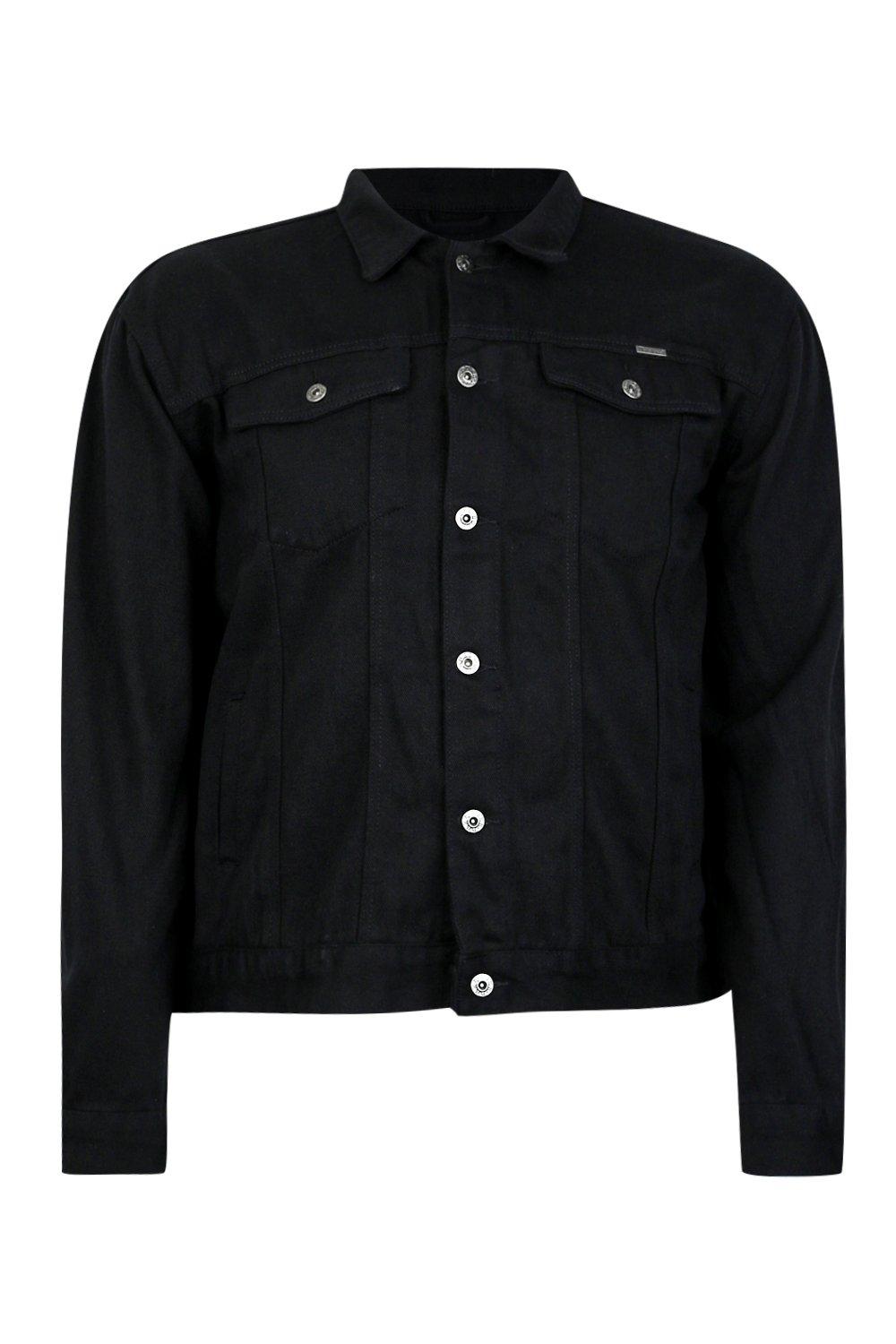 Plus Size Black Denim Jacket | boohoo DK