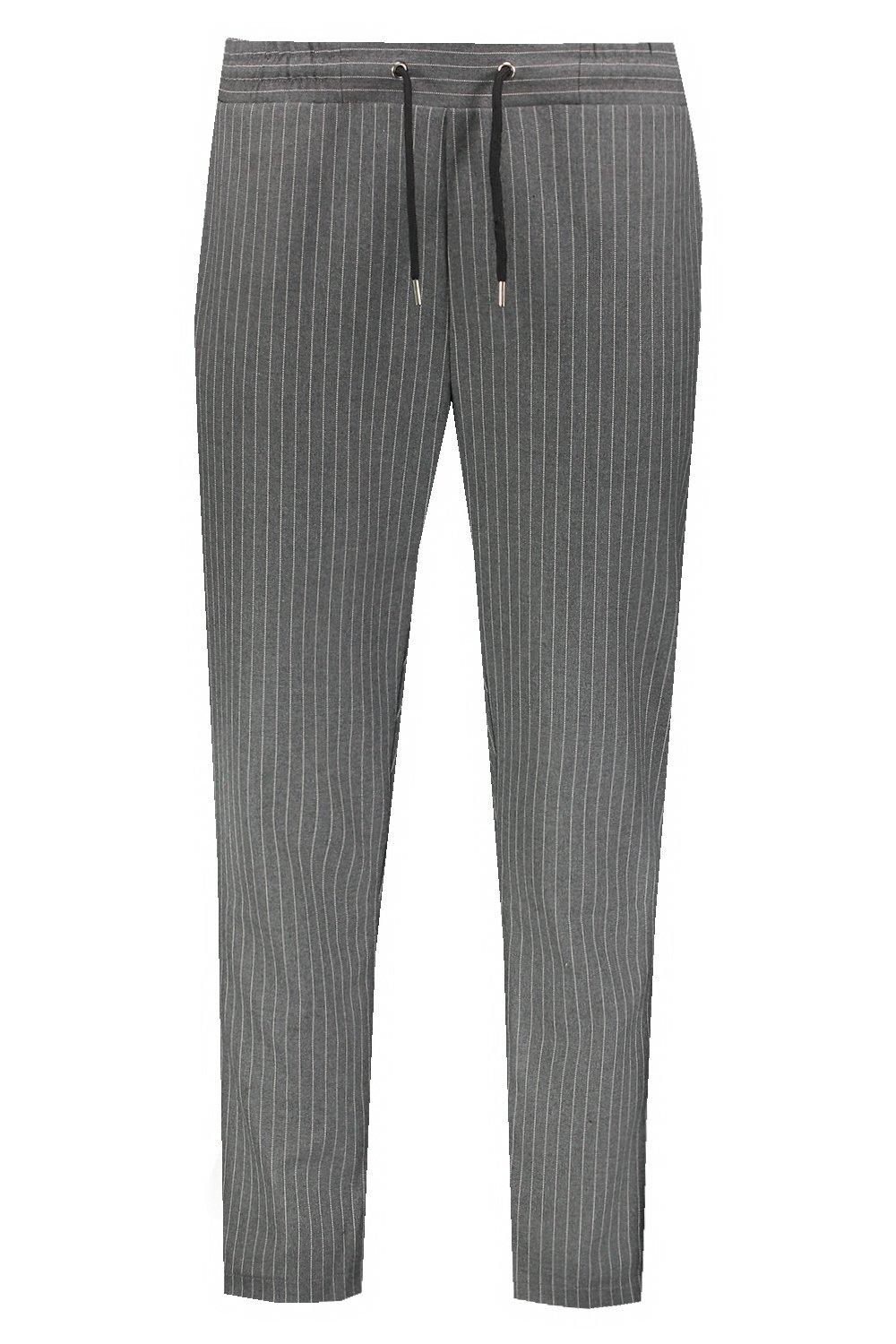 Pinstripe smart jogger store trousers