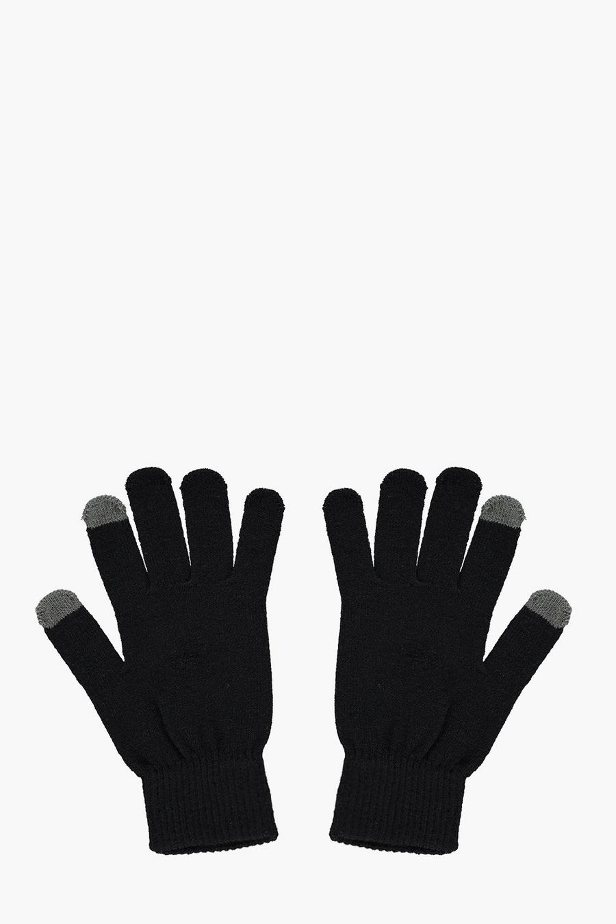 Thermo Touchscreen-Handschuhe, Schwarz noir