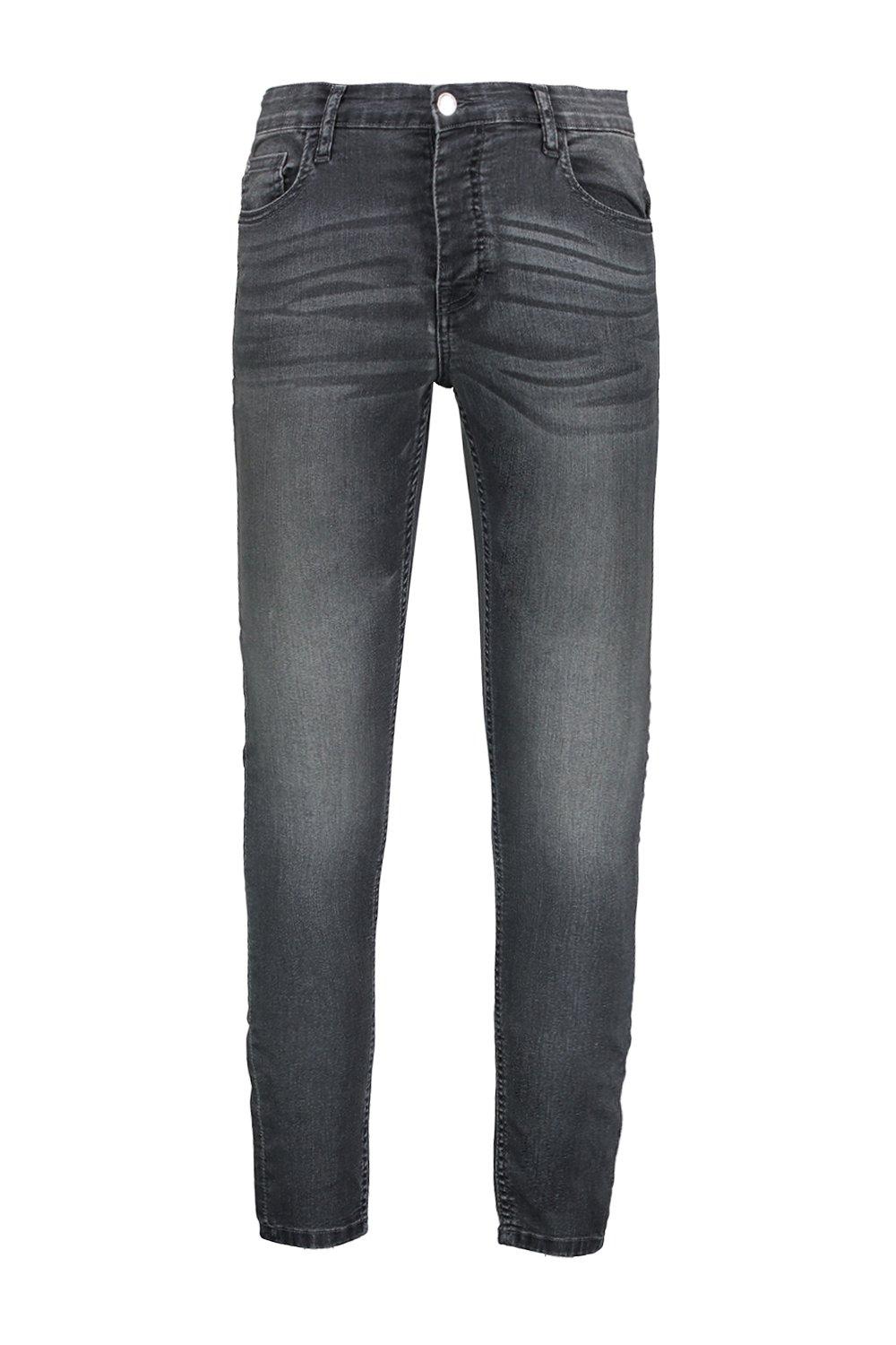 Mens grey spray hot sale on skinny jeans