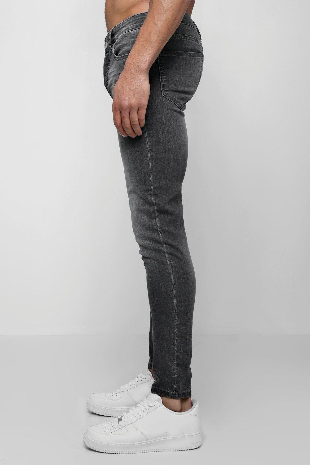 grey spray on skinny jeans