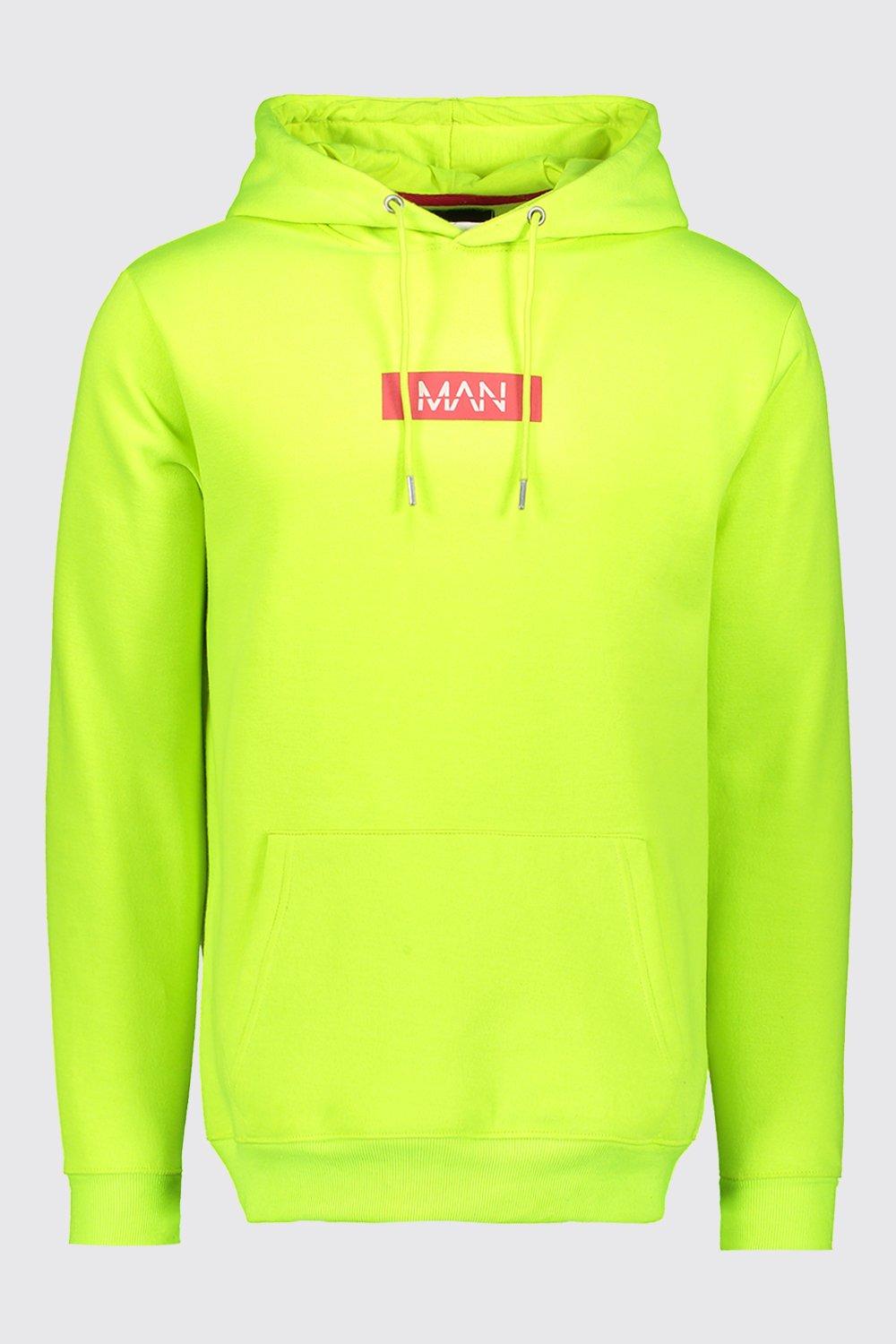 MAN Red Box Neon Hoodie