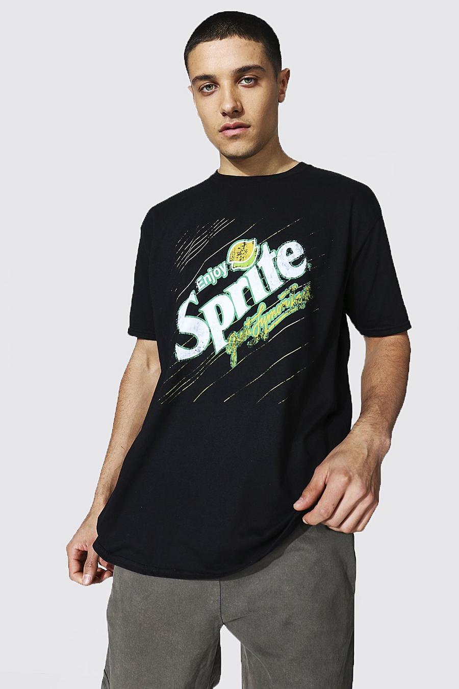Black Oversized Gelicenseerd Sprite T-Shirt image number 1