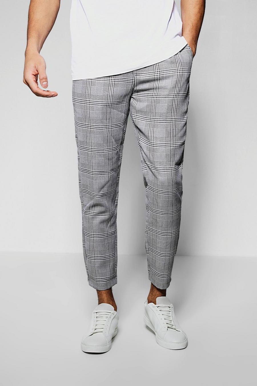 Grid Check Smart Cropped Jogger Trouser image number 1