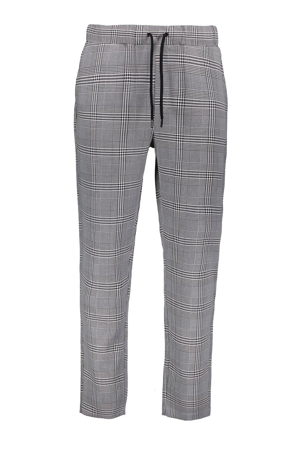 Grid Check Smart Cropped Jogger Trouser