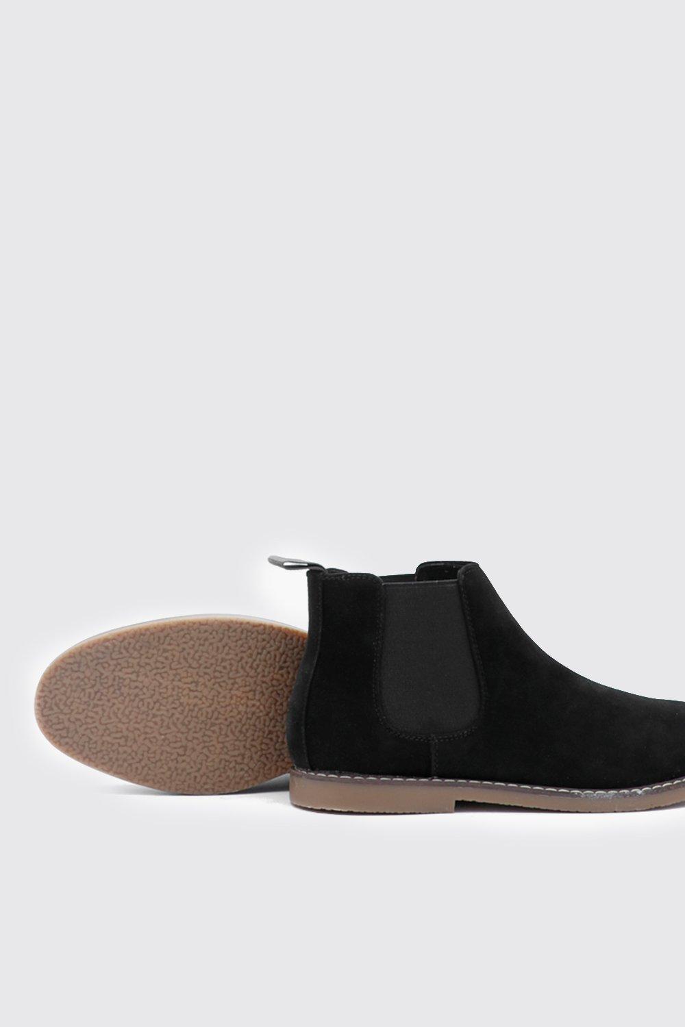 faux suede chelsea boots womens