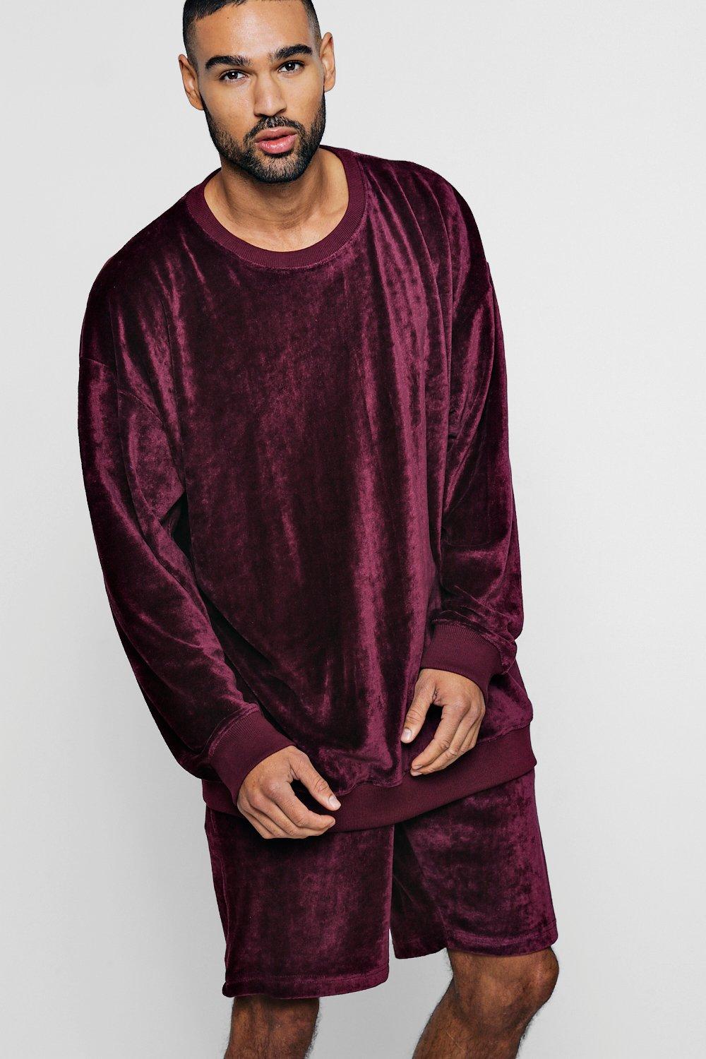 wine velour tracksuit